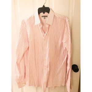 Express Men's Striped Dress Shirt
